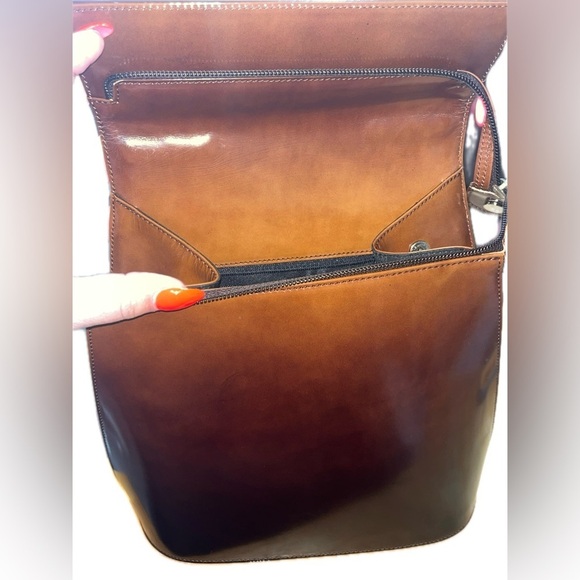 Salvatore Ferragamo Brown Ombré Leather Shoulder Bag -AQ-217148 Rare, Italy - Picture 9 of 14